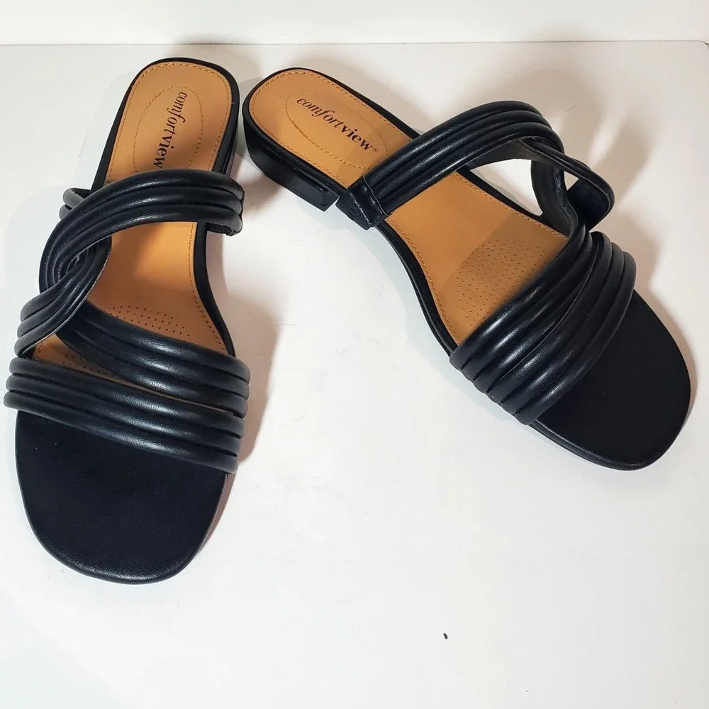 Comfortview Alona Mule Women's‎ Sandal Black US 8.5W/#09261